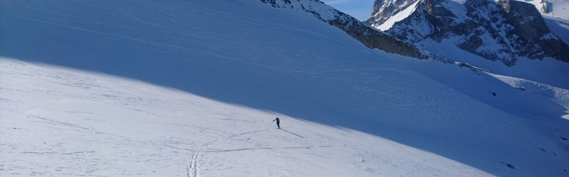 Skitourengeher am Weg zum Riffler
