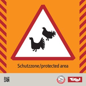 Hinweisschild Schutzgebiet Birkhühner