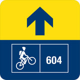 reduced directional sign MTB Route