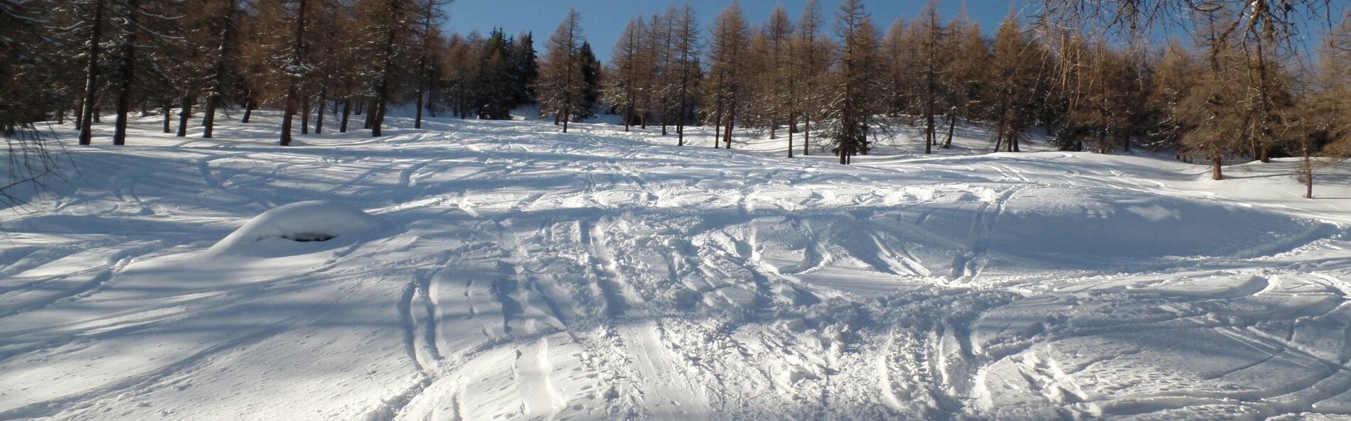 Winterlandschaft am  Weg zum Nösslachjoch