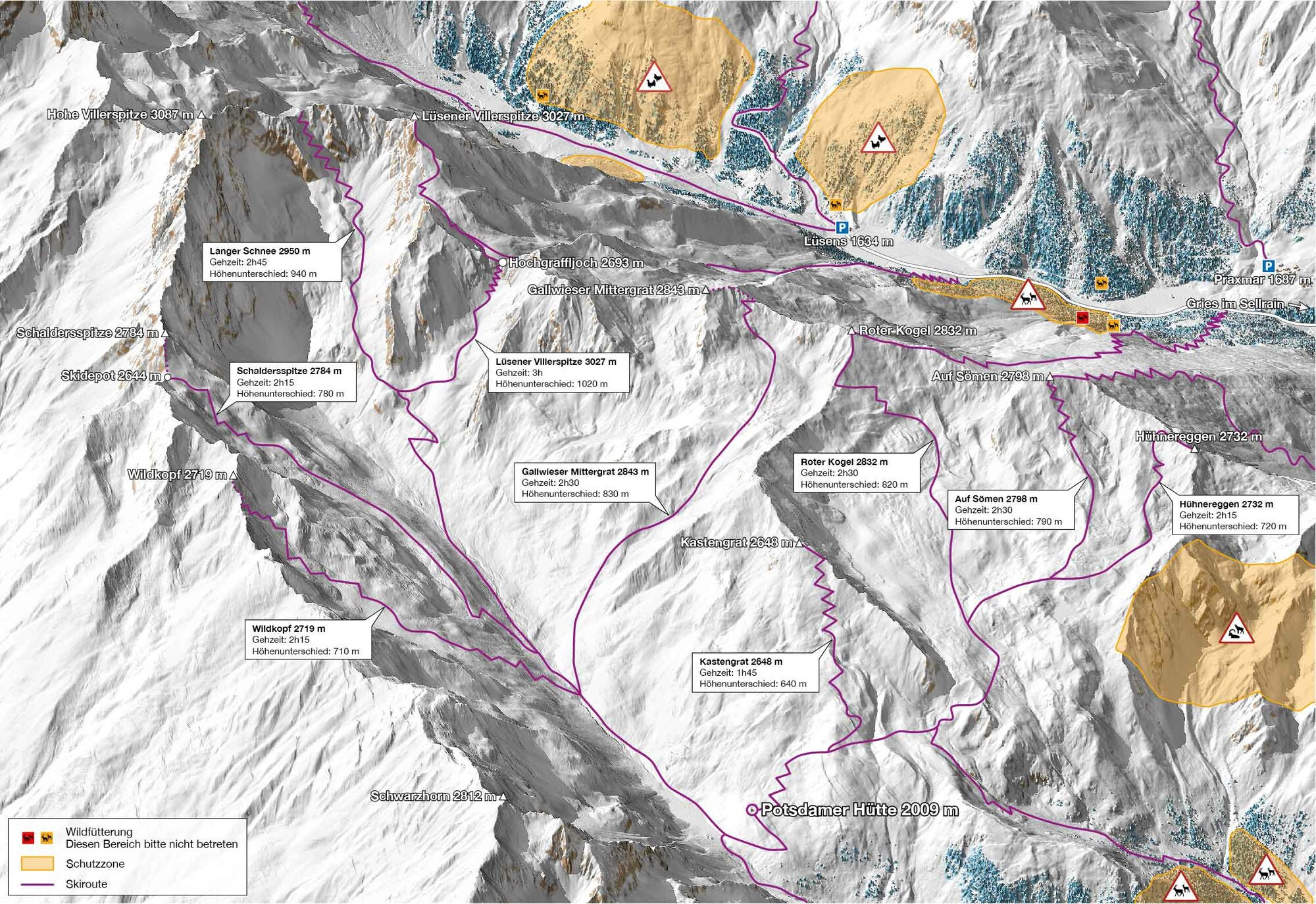 Map Potsdamerhütte