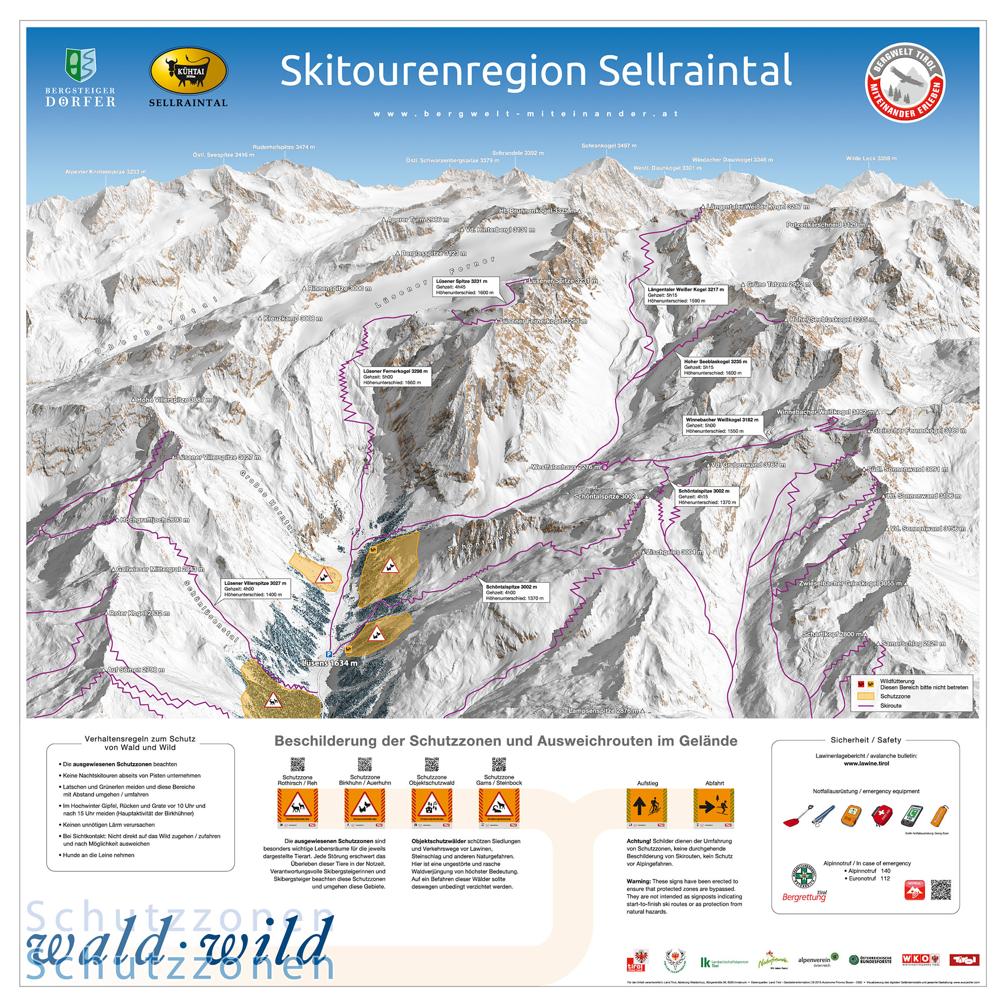 Map Lüsens Karte