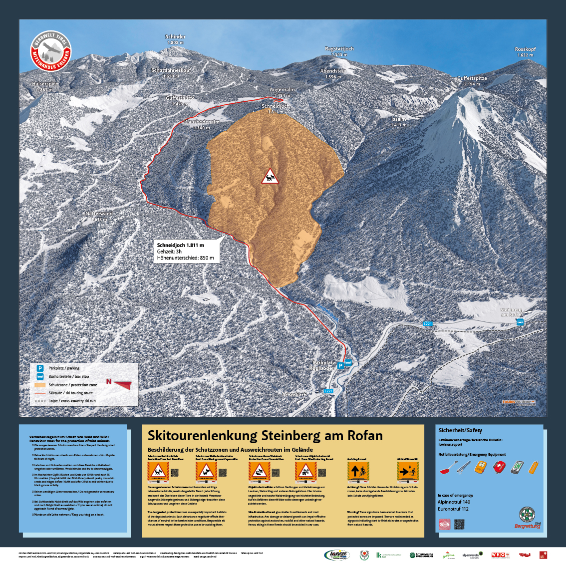 Skitourenpanorama Steinberg am Rofan © Land Tirol