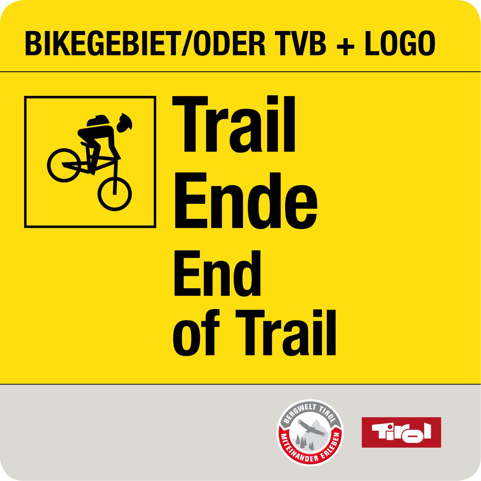 Additional signage, Trail End- End of Trail board.