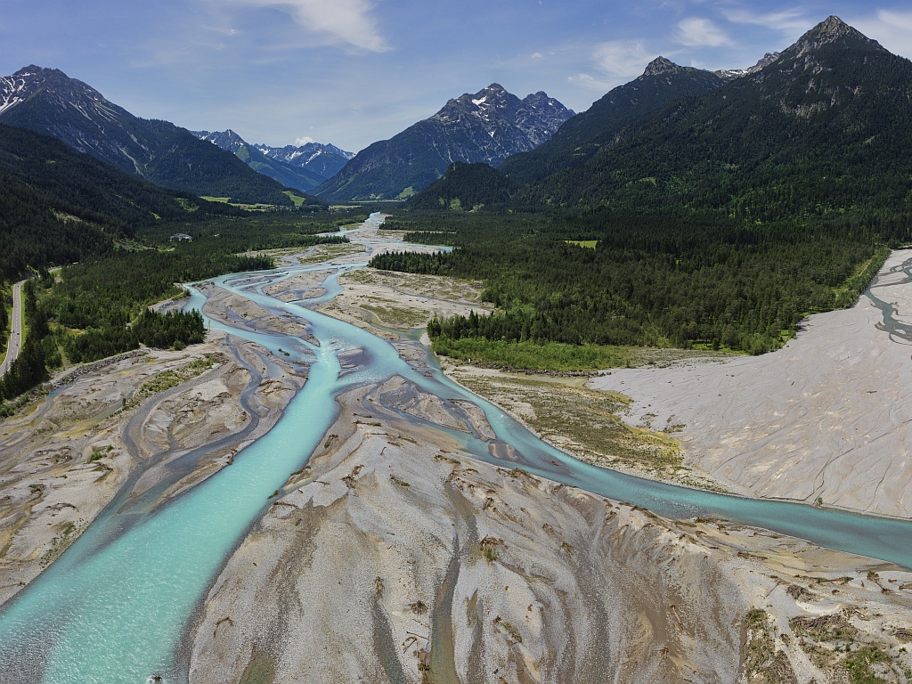 Mountain landscape with river