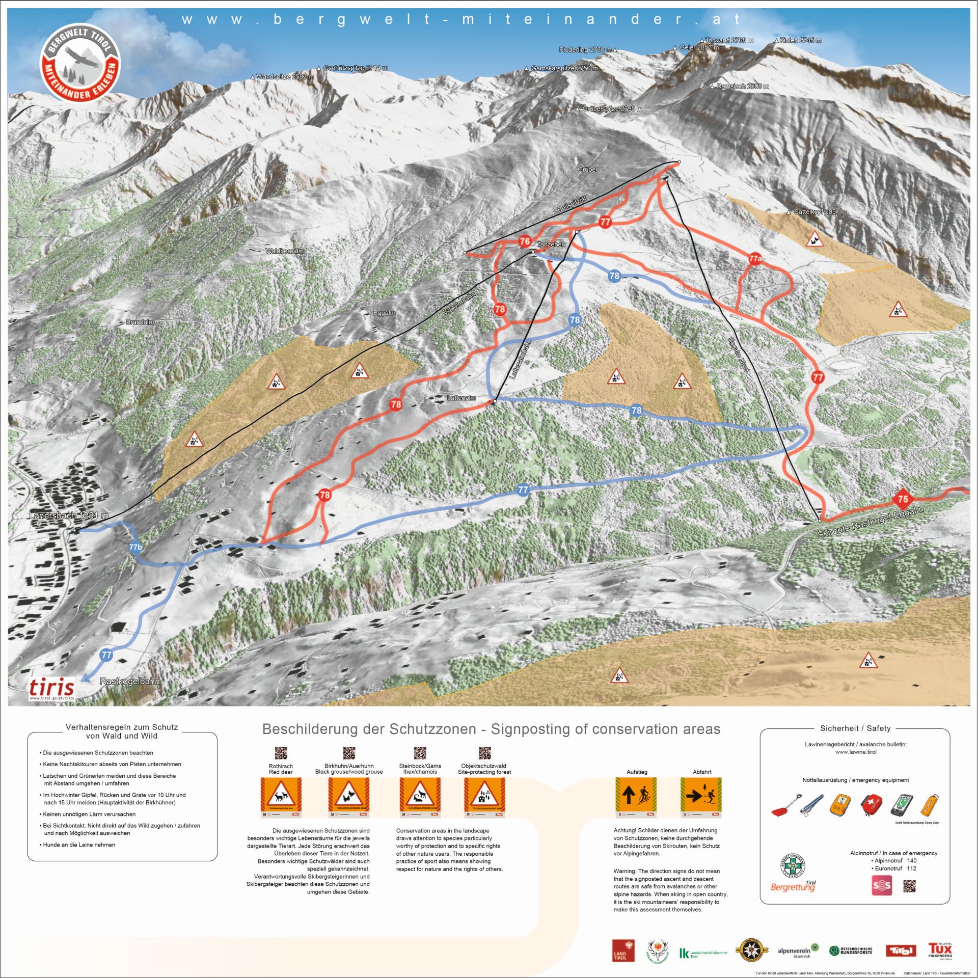 Panorama panel Eggalm © Land Tirol 