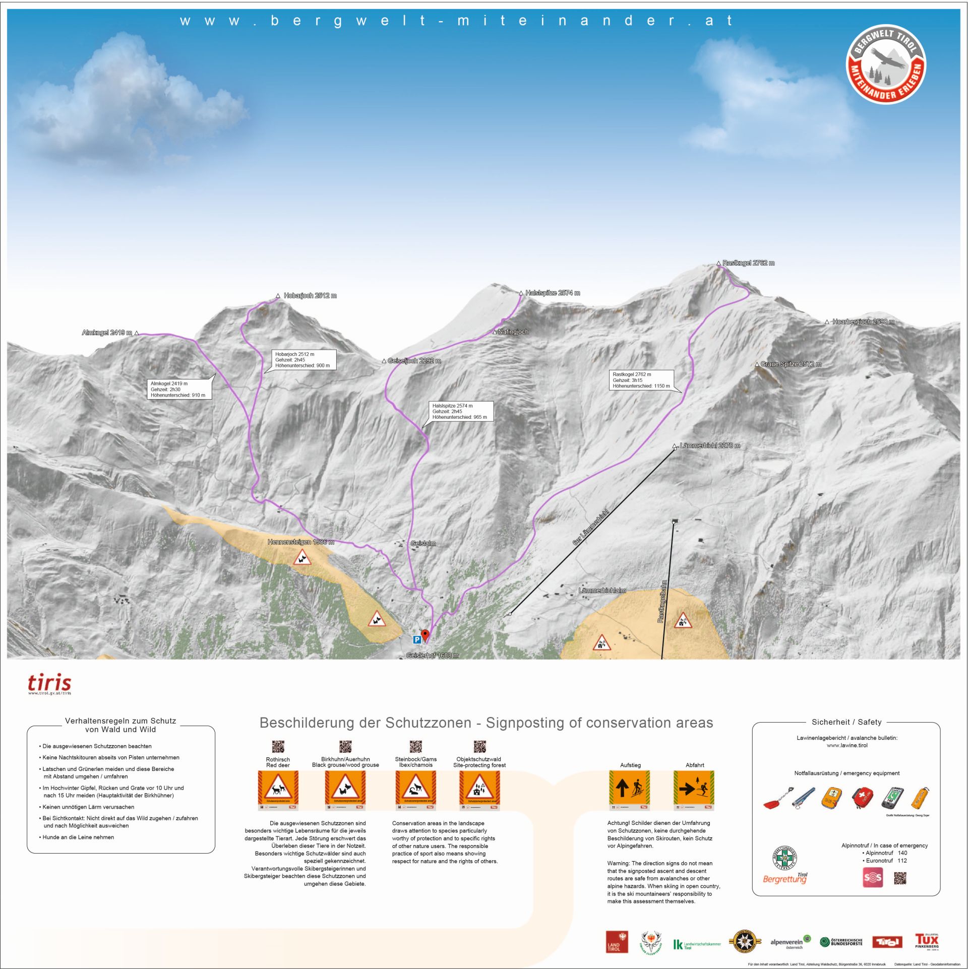 Panorama panel Geislhöfe © Land Tirol 