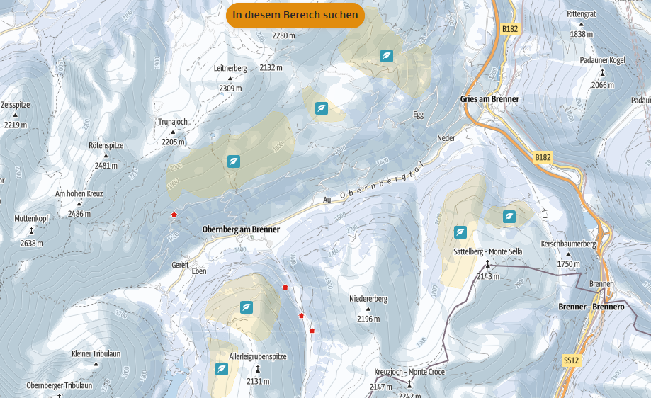 Topografischekarte Obernberg © Land Tirol