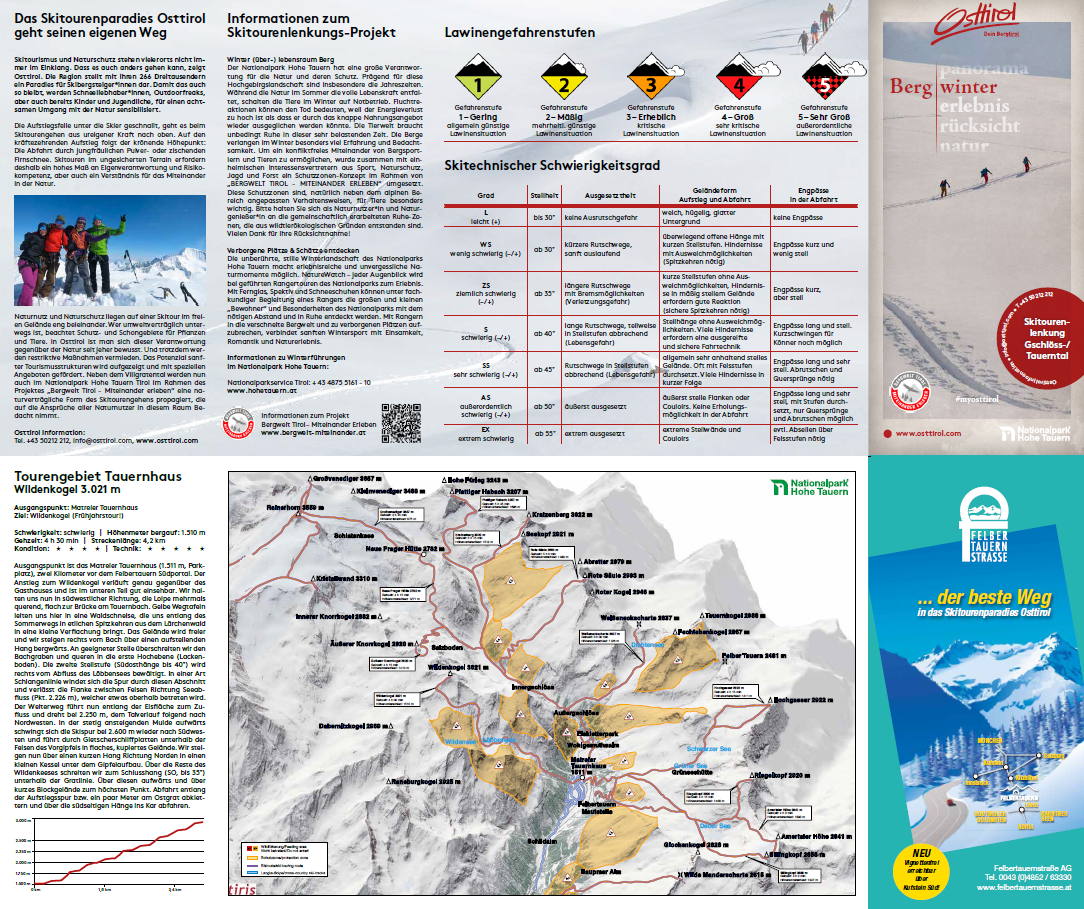 Flyer Skitourenregion Tauerntal-Gschlöss © Land Tirol