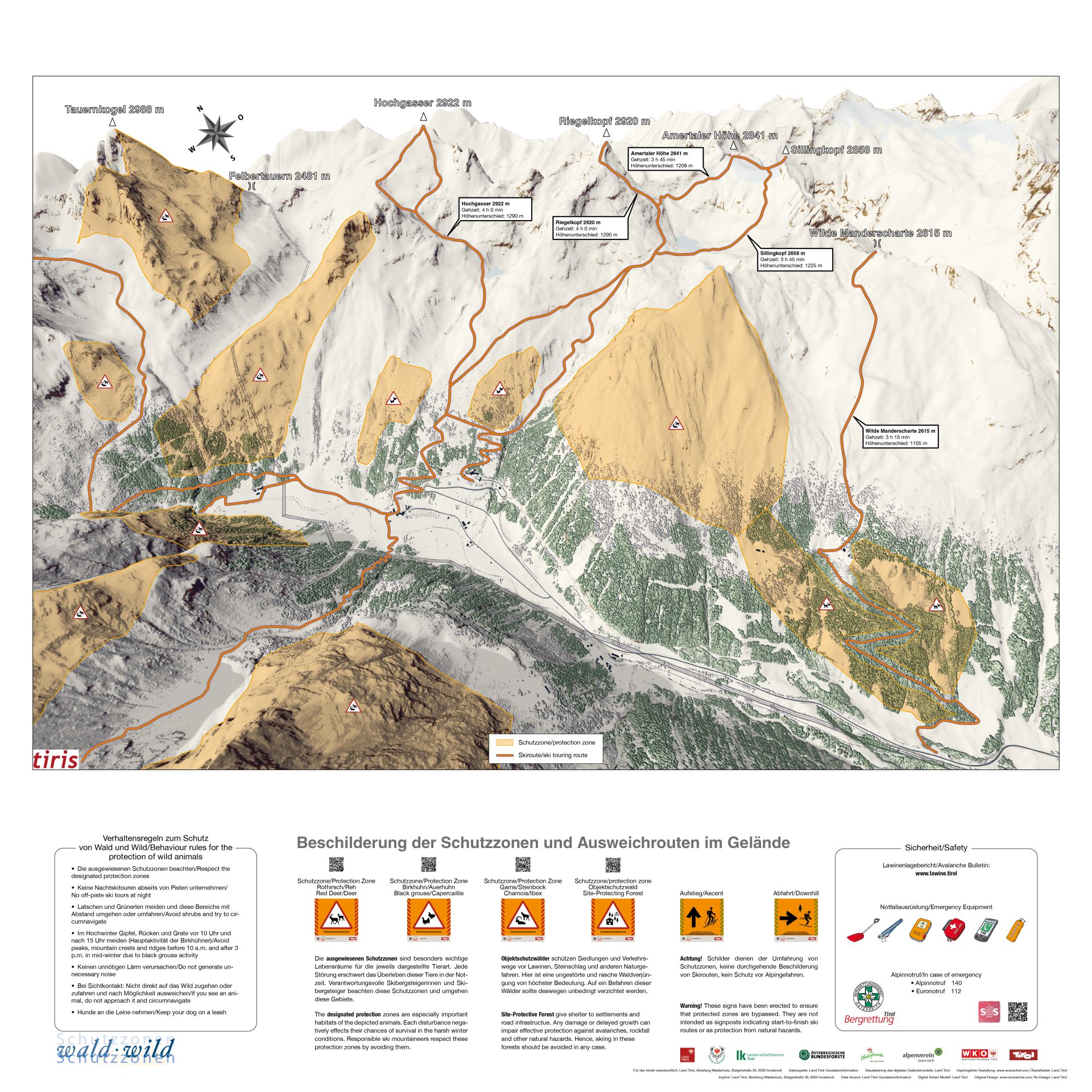 Panorama panel Hohe Tauern National Park Felbertauernportal region © Land Tirol